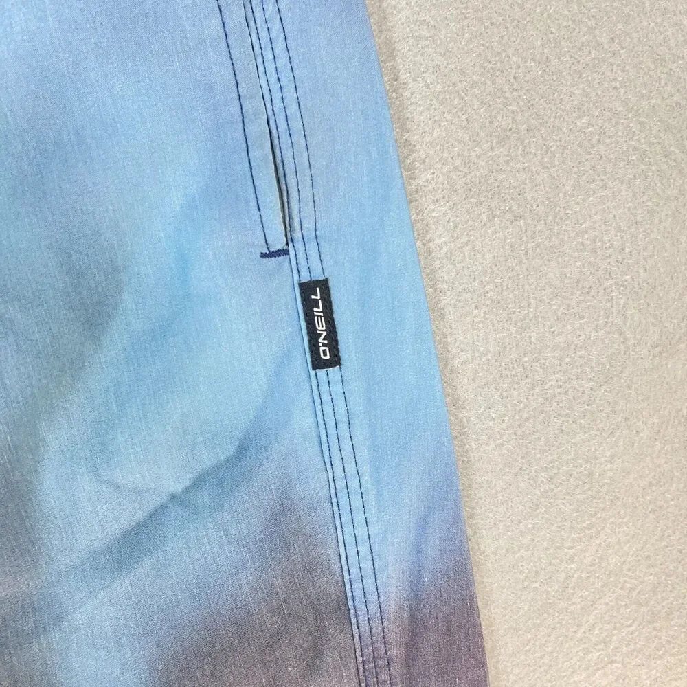O'Neill Board Shorts Men XL Blue Hybrid Hyperdry‎ Tie Dye Stretch